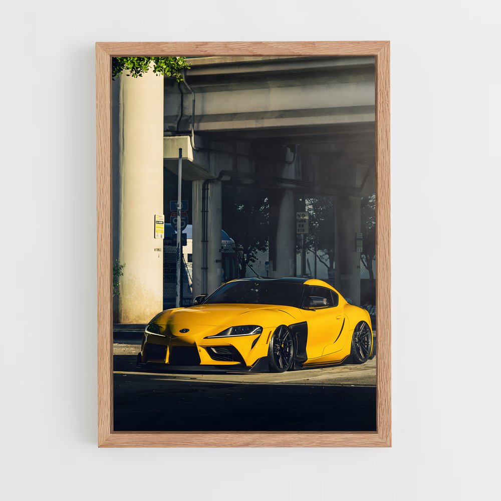 Poster Supra Jaune – affiche Toyota (vue 4)